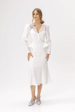 Платье Pirs 6605 молочный