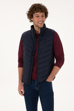 Erkek Lacivert Yelek Sepette S_rpriz _ndirim