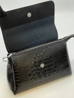 Женская кожаная сумка через плечо под крокодила 0107-1