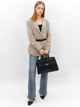 LACCOMA сумка НИ8099-черный натуральная кожа хлопок