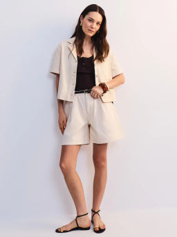 Джинсовые шорты со складками ZR2605092326-2 / Zarina