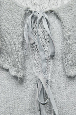 RUFFLED ALPACA AND FELT TEXTURE BLEND CARDIGAN - Zara фото 7