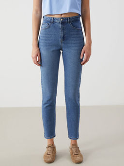 Slim Mom Kad?n Jean Pantolon