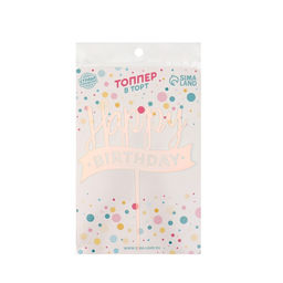 Топпер для торта «С днём рождения», перламутр