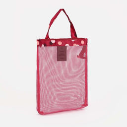 Шопер на молнии, цвет красный