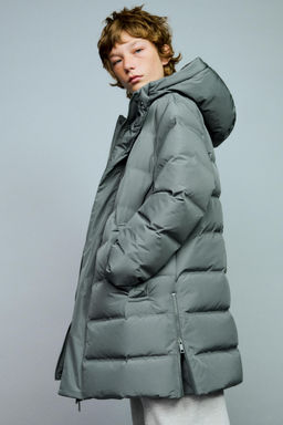 LONG WATER-REPELLENT DOWN PUFFER JACKET - Zara фото 11