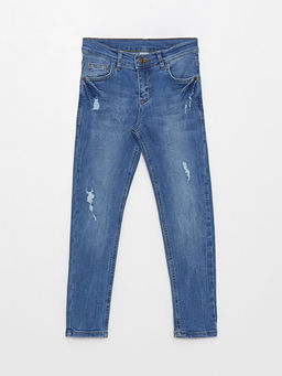 Super Skinny Fit Y?rt?k Detayl? Erkek ?ocuk Jean Pantolon