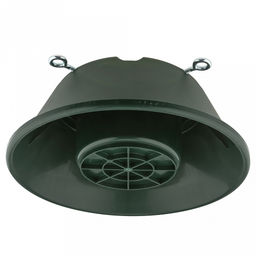 Подставка для новогодней елки "Финская" макс. высота дерева 2м, размер ствола 4-15см, чаша для воды 2л, д7-37,5см, h14см, вес 0,73кг, пластик, крепеж металл, цвет зеленый (Китай)