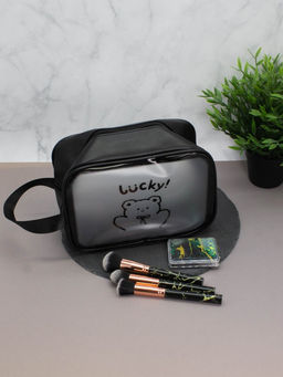 Косметичка "Lucky bear", black (18х25х11 см)