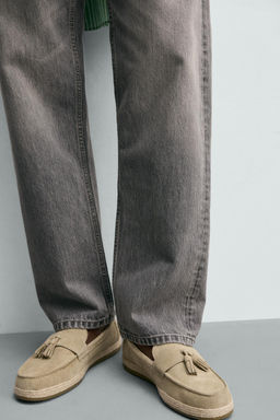 MOCAS?N PIEL CASUAL BORLAS / Blanco Crudo - Zara фото 3
