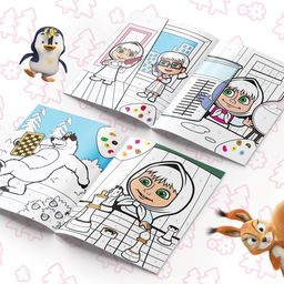 Раскраска по номерам, 16 стр., А4, Маша и Медведь  фото 4