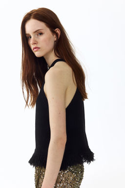 Top de punto con flecos - H&m фото 5