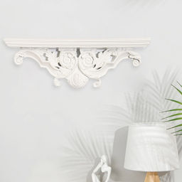 Декор настенный с полкой TAKE IT EASY «Ажурная», панно, 15.2×45.5 см, белая