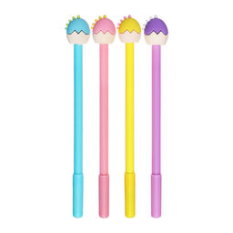 Цена за 12 шт. Ручка-прикол Calligrata «Динозаврик», синий стержень, гелевая, МИКС