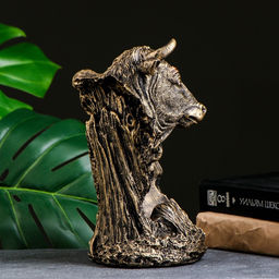 Подставка для бутылки «Бык», под бронзу, 16×21×25 см