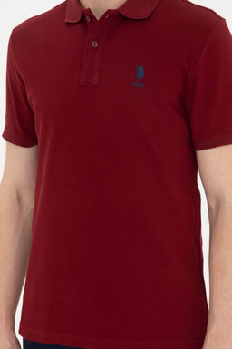 Мужская бордово-красная базовая футболка - U.s. polo assn фото 13