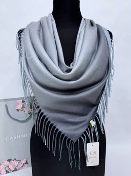 K13584 Палантин 100/100 хлопок ГРАФИТ