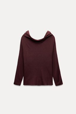 PLAIN WOOL AND SILK BLEND KNIT SWEATER - Zara фото 8