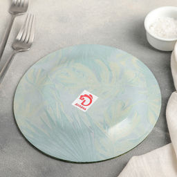 Тарелка стеклянная десертная Доляна Монстера, d=20 см фото 3