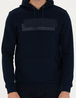 Lacivert Regular Fit Kap__onlu Sweatshirt - Pierre cardin фото 6