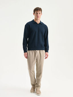 Polo Yaka Erkek Sweatshirt