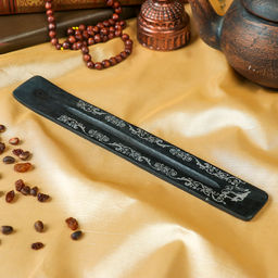 Цена за 3 шт. Подставка для благовония «Белая роспись», 0.5×3.5×26 см, дерево