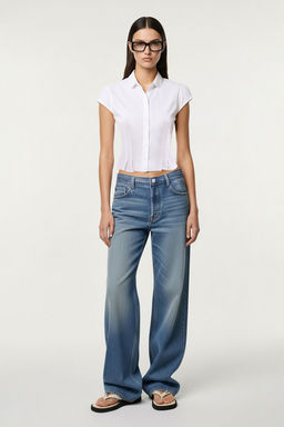 Trendyolmilla Beyaz Bedene Oturan Poplin Gomlek Gomlek TWOSS25GO00168  фото 2
