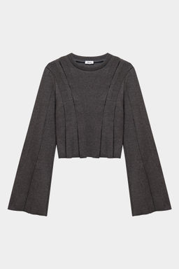 Лонгслив фактурный в рубчик с декоративными полосками - Mollis фото 5