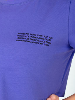 Топ женский кулирка с лайкрой "Кроп-топ" ирис