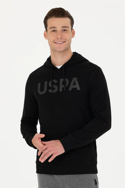 U. S. Polo Assn Мужская черная базовая толстовка с капюшоном - U.s. polo assn фото 3