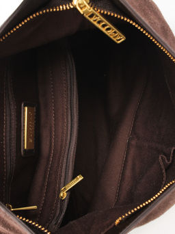 LACCOMA сумка АУ4389-2Ф-шоколадный натуральная замша хлопок