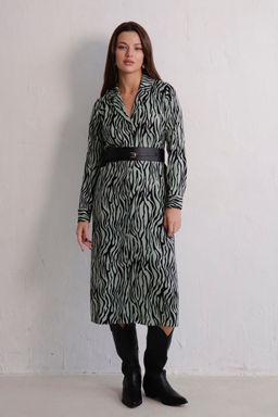 Платье-рубашка с английским воротником принт - Martichelli фото 244