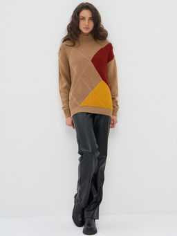 Свитер женский 7232-40205. 5300616/239/179 карамельный кофе/медовый/хна