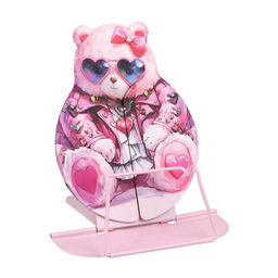 Подставка для книг и учебников Феникс+, арт.73016/ 30 РОЗОВЫЙ МИШКА (14(+12,5)?18,8?15,7 см, окрашен