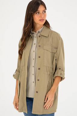 Женская куртка цвета хаки Неожиданная скидка в корзине - U.s. polo assn фото 10