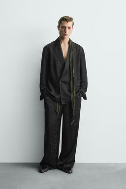 LIMITED EDITION PAISLEY JACQUARD FLOWING SUIT TROUSERS