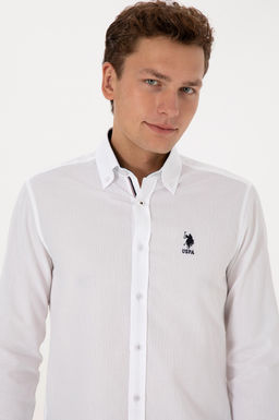 Erkek Beyaz Uzun Kollu G_mlek - U.s. polo assn фото 2