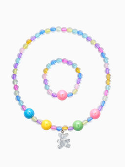 Набор детский «Выбражулька. Мишка мармеладный», 2 предмета: бусы, браслет, цветной