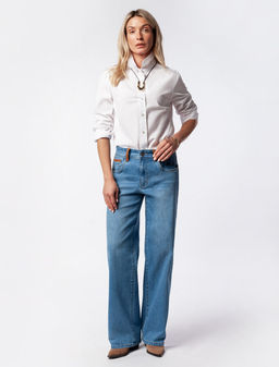 VILATTE / Джинсы прямого кроя из эластичного денима  фото 3