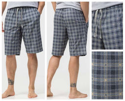 Мужские шорты PH-127 Клетка серая/бордовая