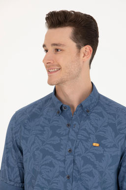 U. S. Polo Assn Мужская темно-синяя рубашка с длинным рукавом - U.s. polo assn фото 2