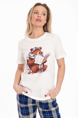 Пижама М324316Пмс молочный/синий