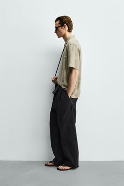 CAMISA SATINADA RELAXED FIT / Beige - Zara фото 4