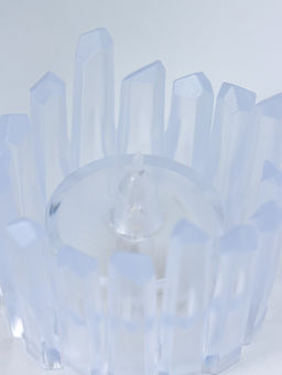 Цена за 2 шт. Светодиодная свеча LED - ночник RISALUX «Снежная королева», от батареек 3×LR1130, прозрачный, 5.5×5.5×5 см