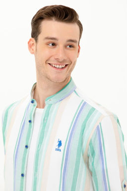 Мужская зеленая рубашка с длинным рукавом - U.s. polo assn фото 3
