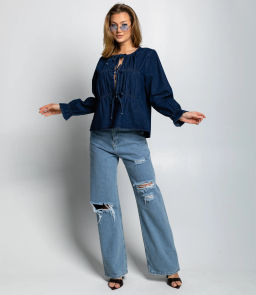 Блуза #КТ73555, синий