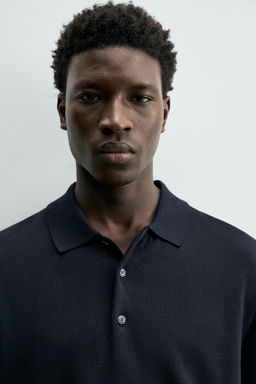 POLO PUNTO REGULAR FIT / Marino oscuro