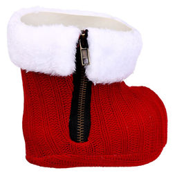 Конфетница «Сапожок», красная