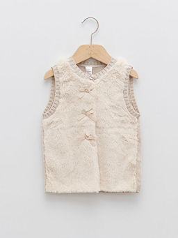 Bisiklet Yaka K?z Bebek Triko Yelek