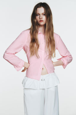NYLON TROUSERS WITH OVERLAY WAIST - Zara фото 16